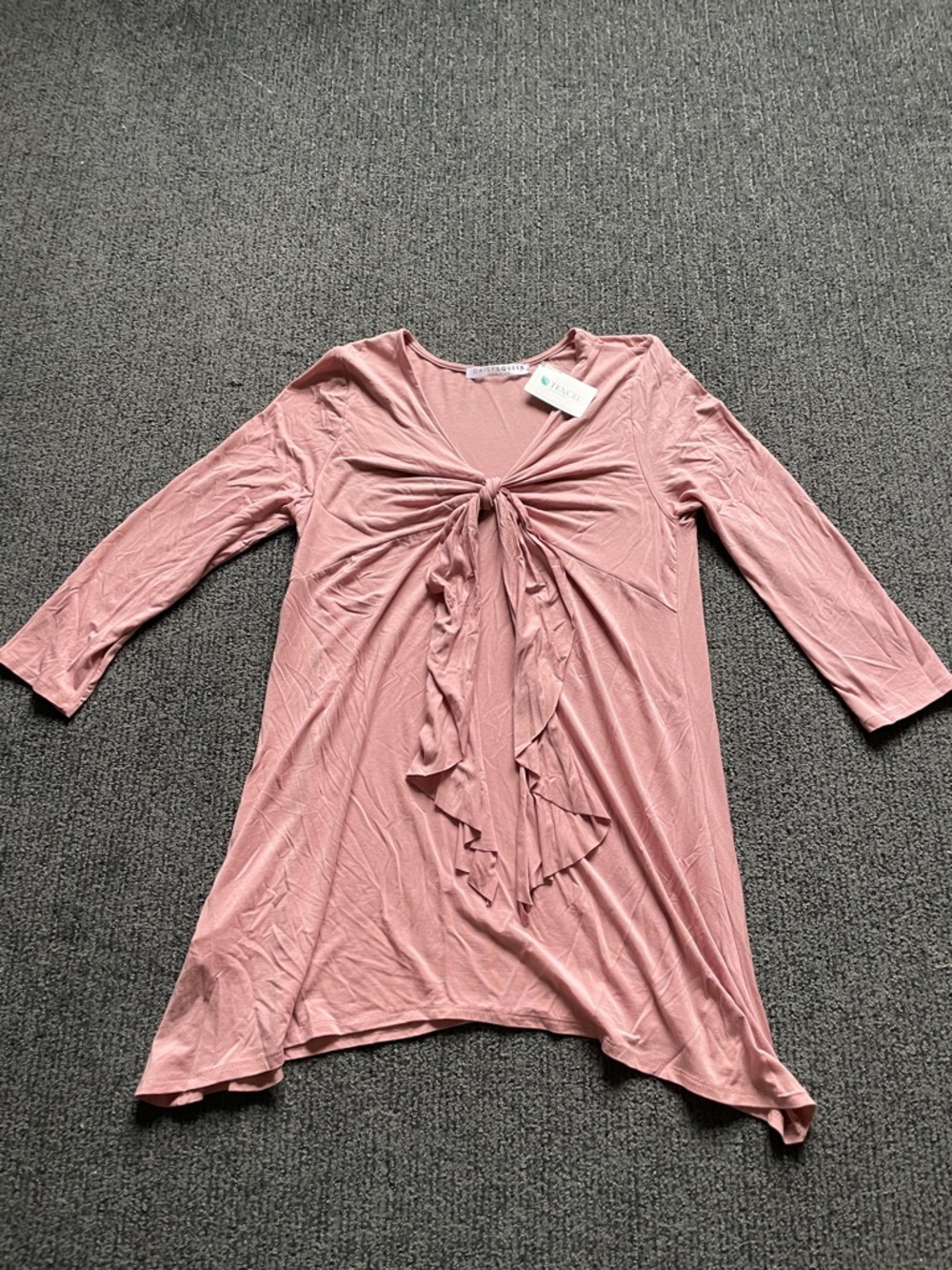 Women’s Dusty Rose Twist-Front Tunic